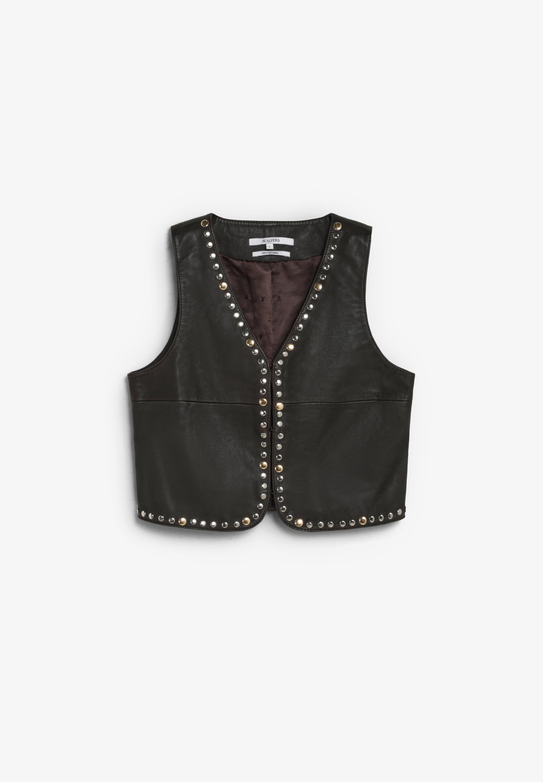 SCLEATHER STUDS VEST