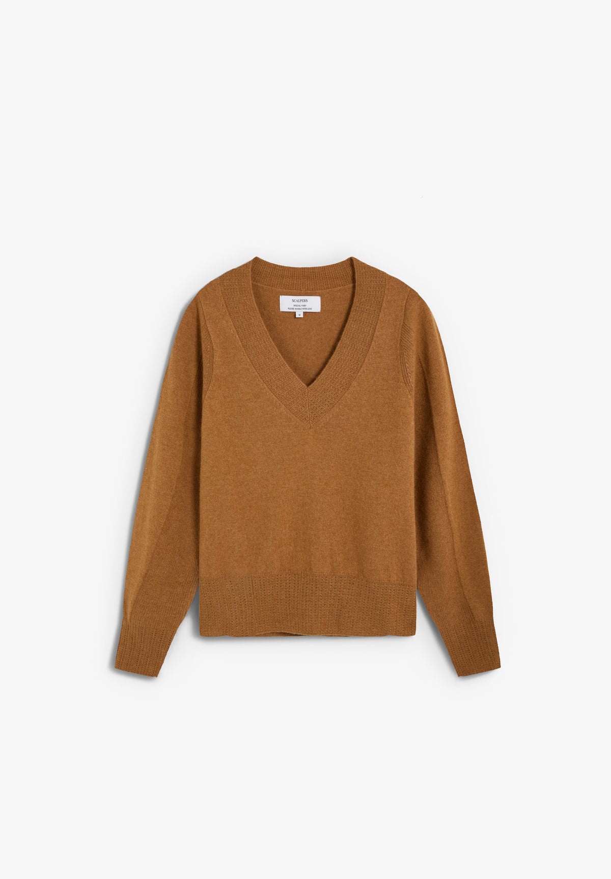 V-NECK RIBBED SWEATER
