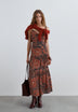TEXTURED PRINT DRESS