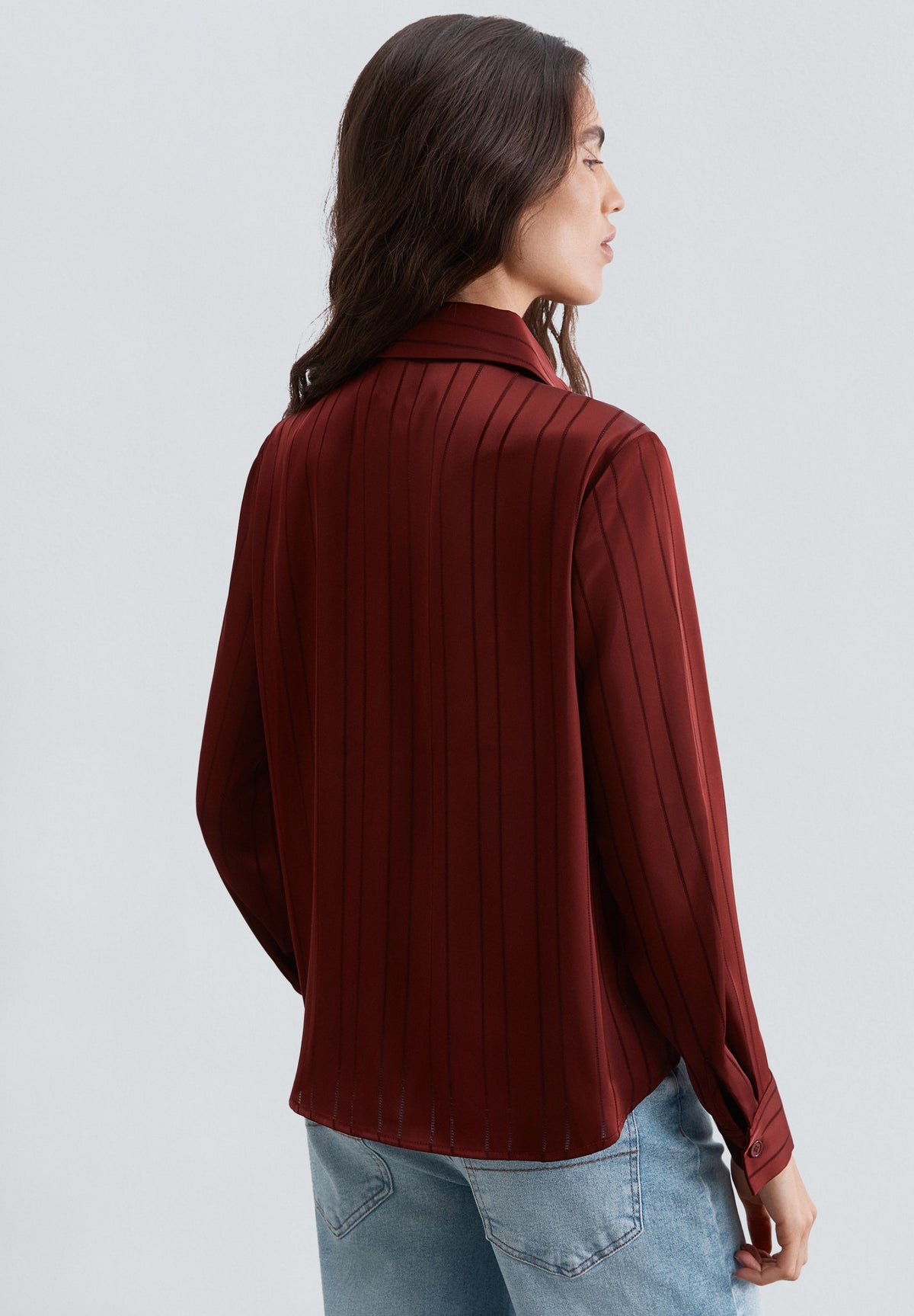 STRIPED OPENWORK SHIRT