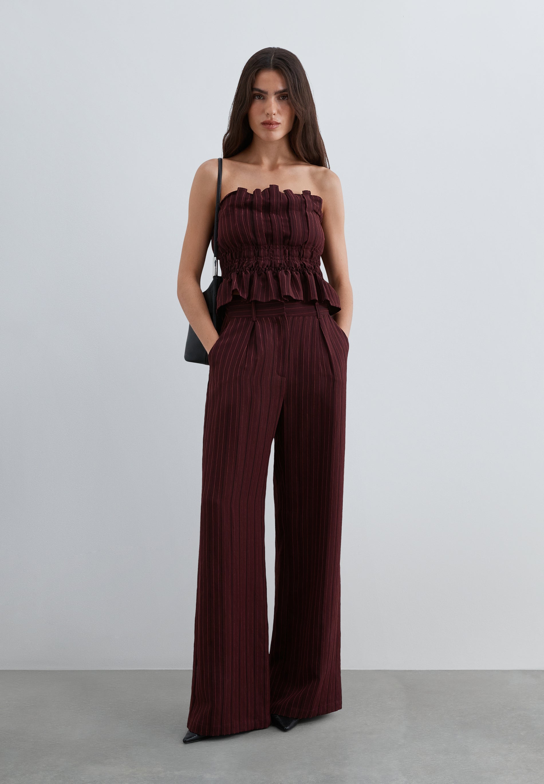 STRAIGHT STRIPED TROUSERS
