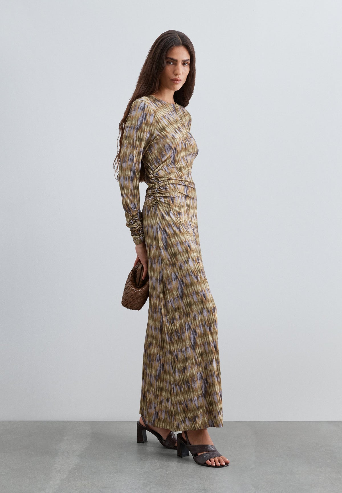 MULTICOLOURED FLOWING DRESS