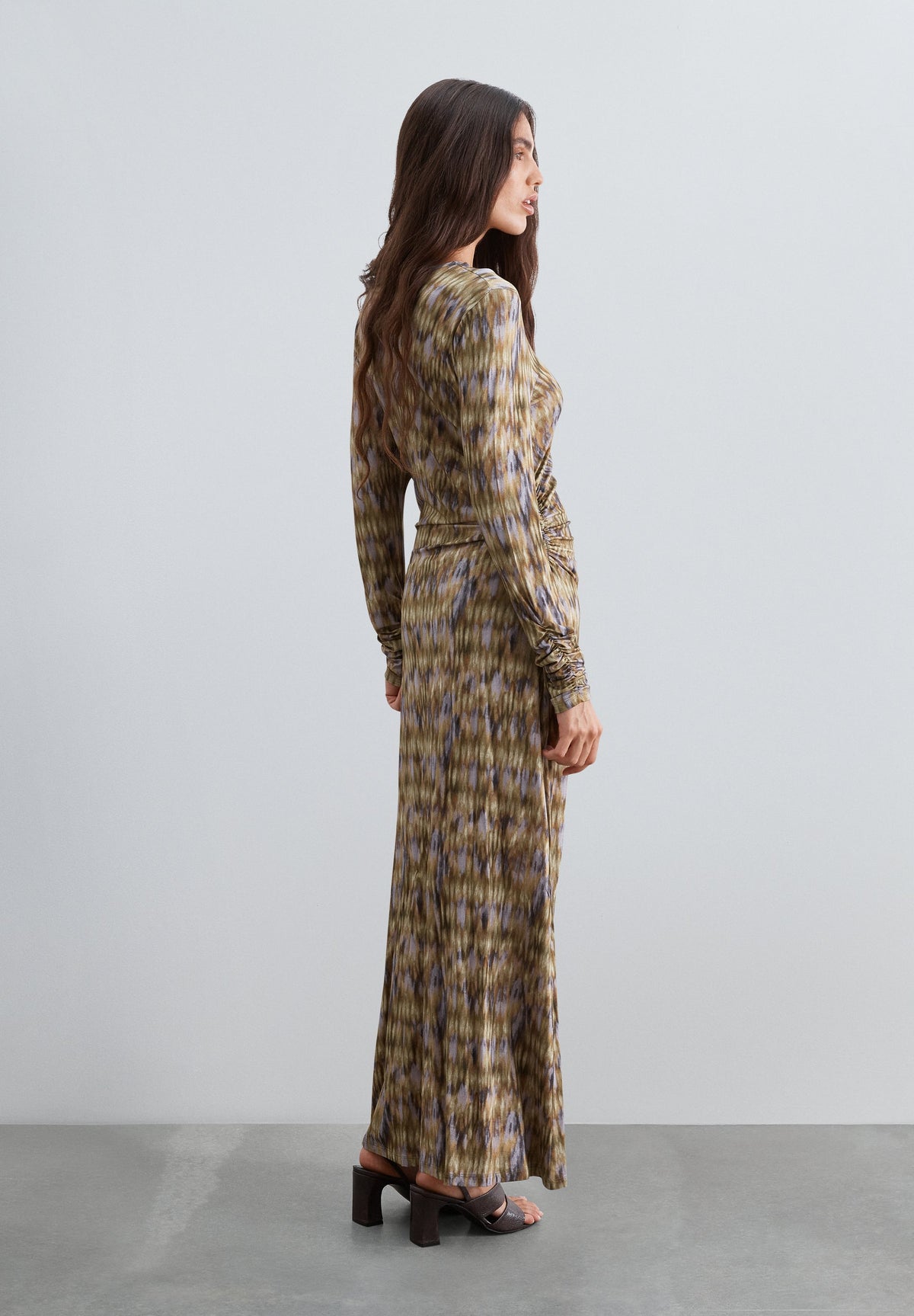 MULTICOLOURED FLOWING DRESS