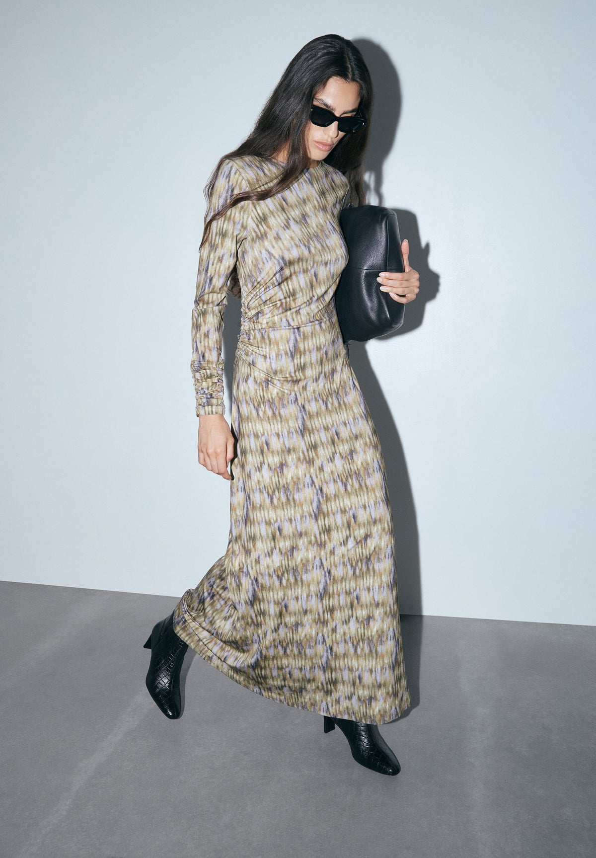 MULTICOLOURED FLOWING DRESS