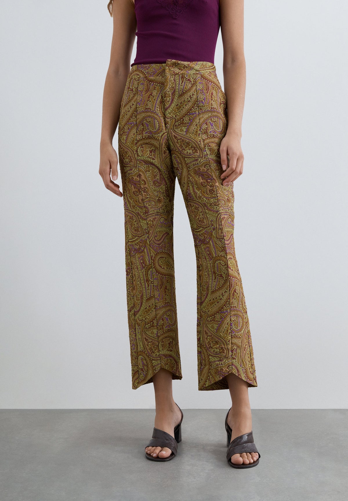 PAISLEY PRINT TROUSERS