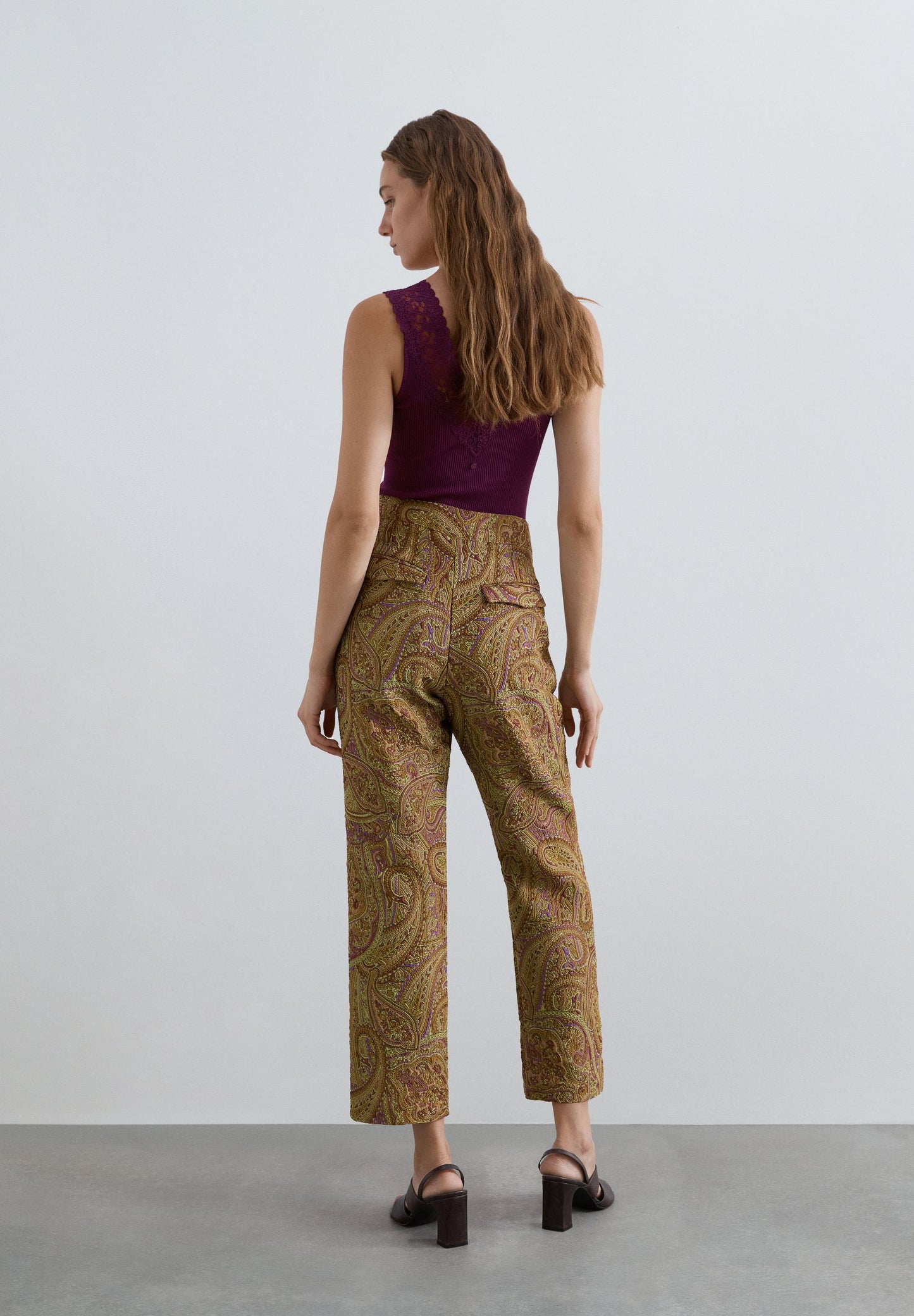 PAISLEY PRINT TROUSERS