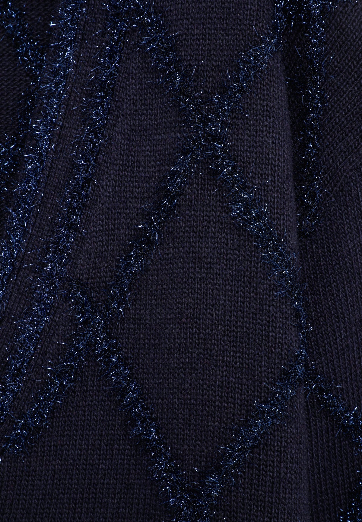 LUREX ARGYLE CARDIGAN
