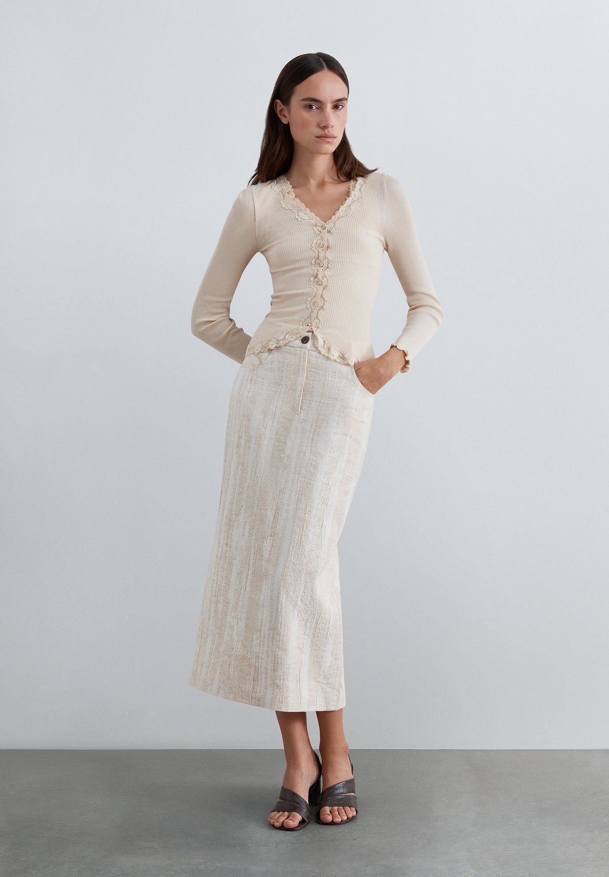 STRAIGHT RUSTIC SKIRT