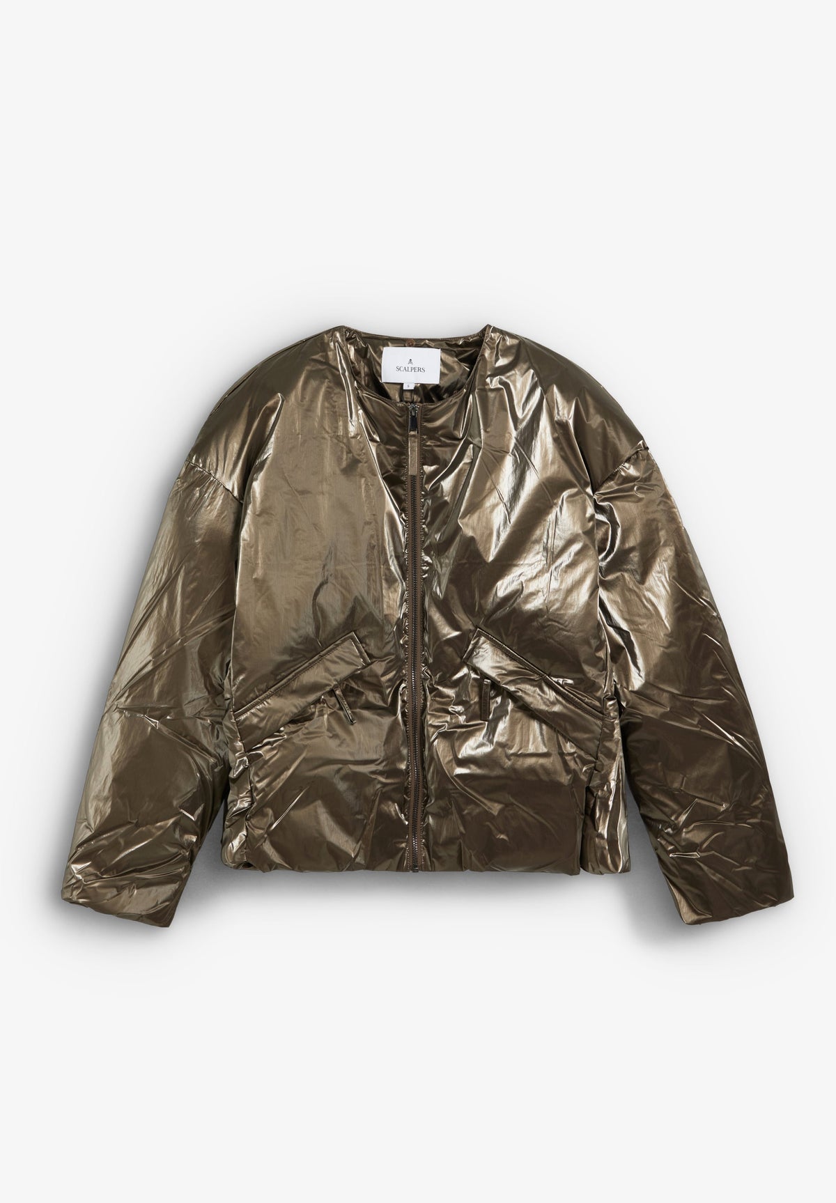 QUILTED METALLIC COAT