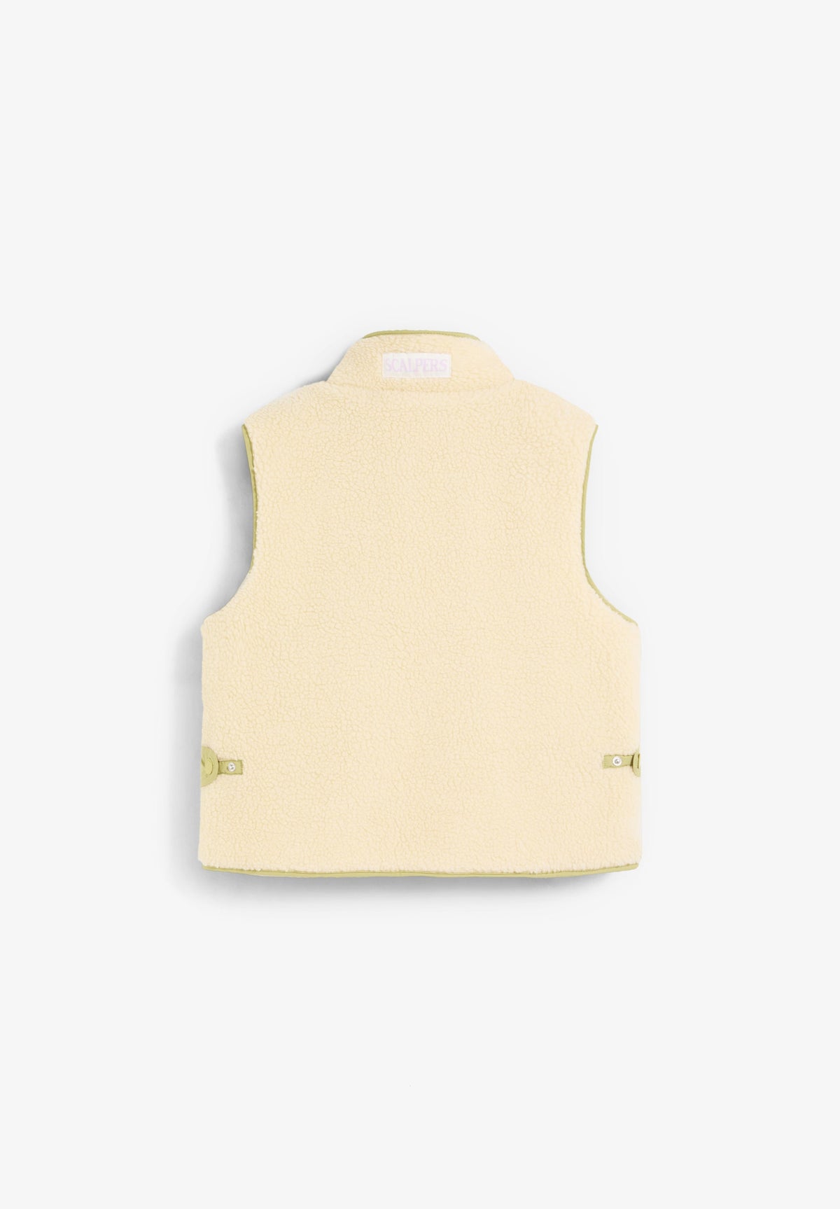 VEST WITH CONTRAST SHEARLING