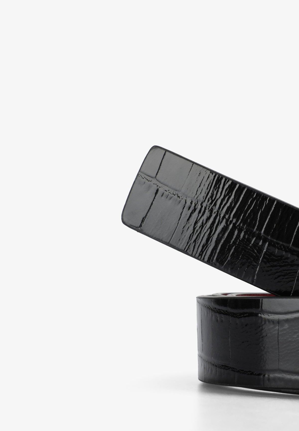 REVERSIBLE LEATHER BELT WITH SKULL