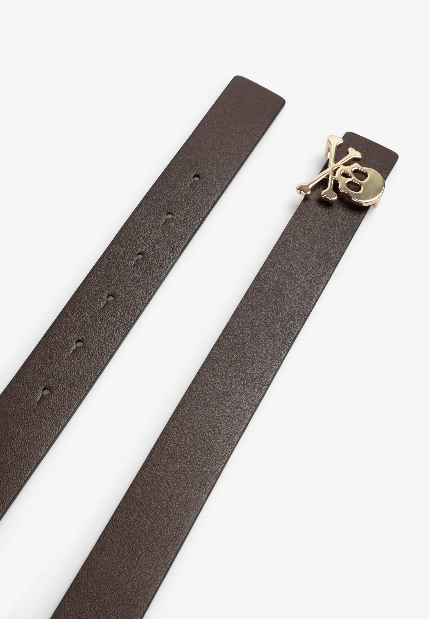 REVERSIBLE LEATHER BELT WITH SKULL