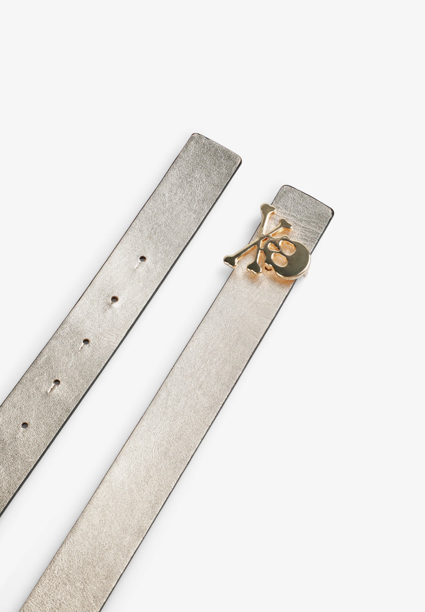 REVERSIBLE LEATHER BELT WITH SKULL
