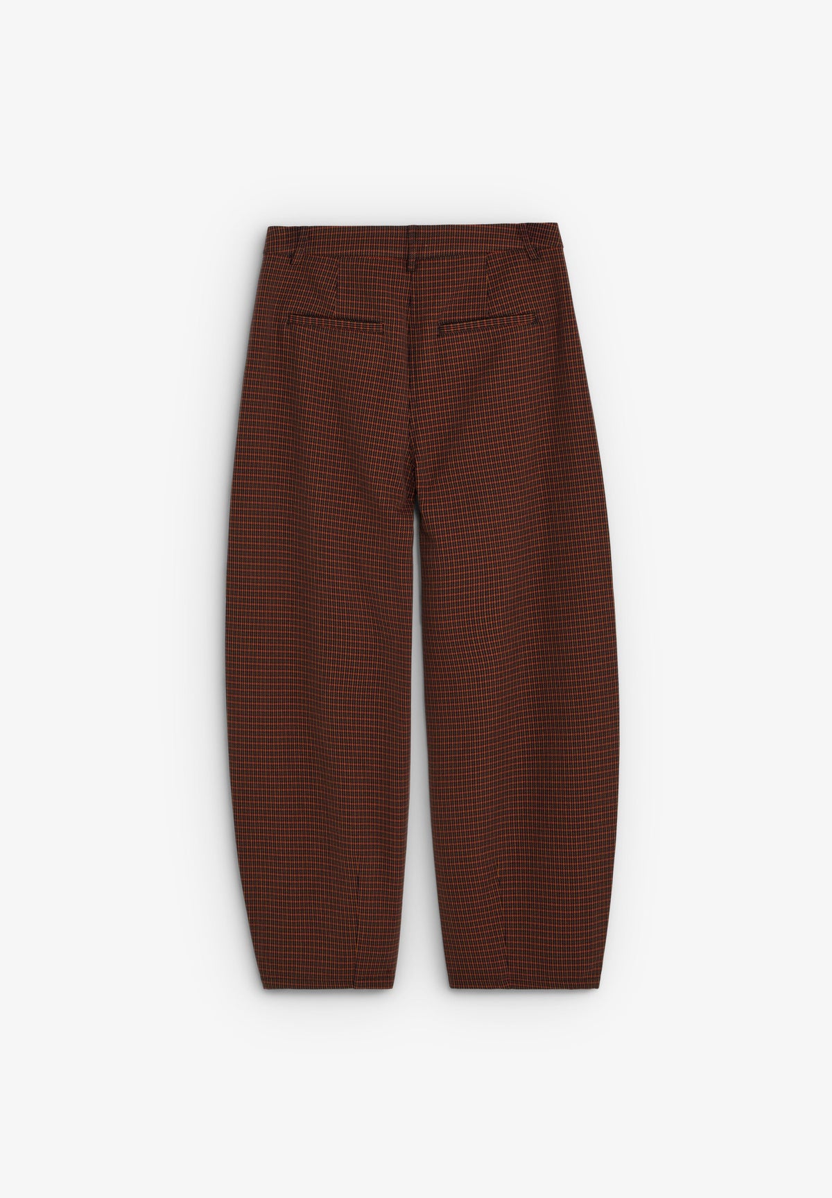 BALLOON CUT CHECKED TROUSERS