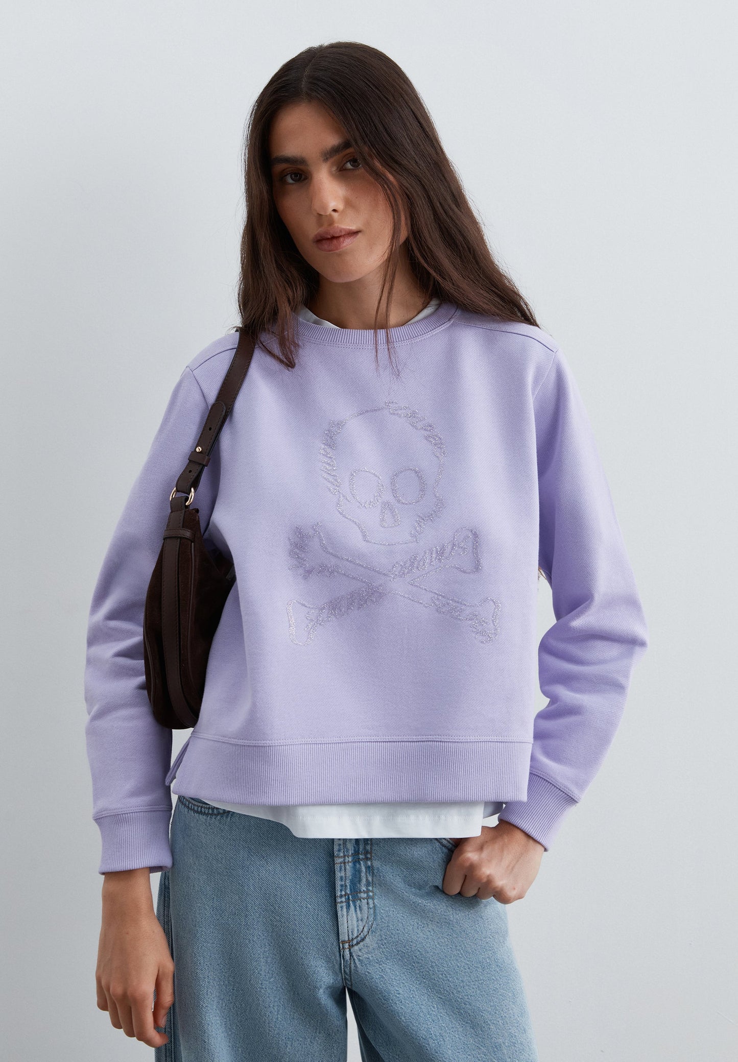 GLITTER SKULL SWEATSHIRT
