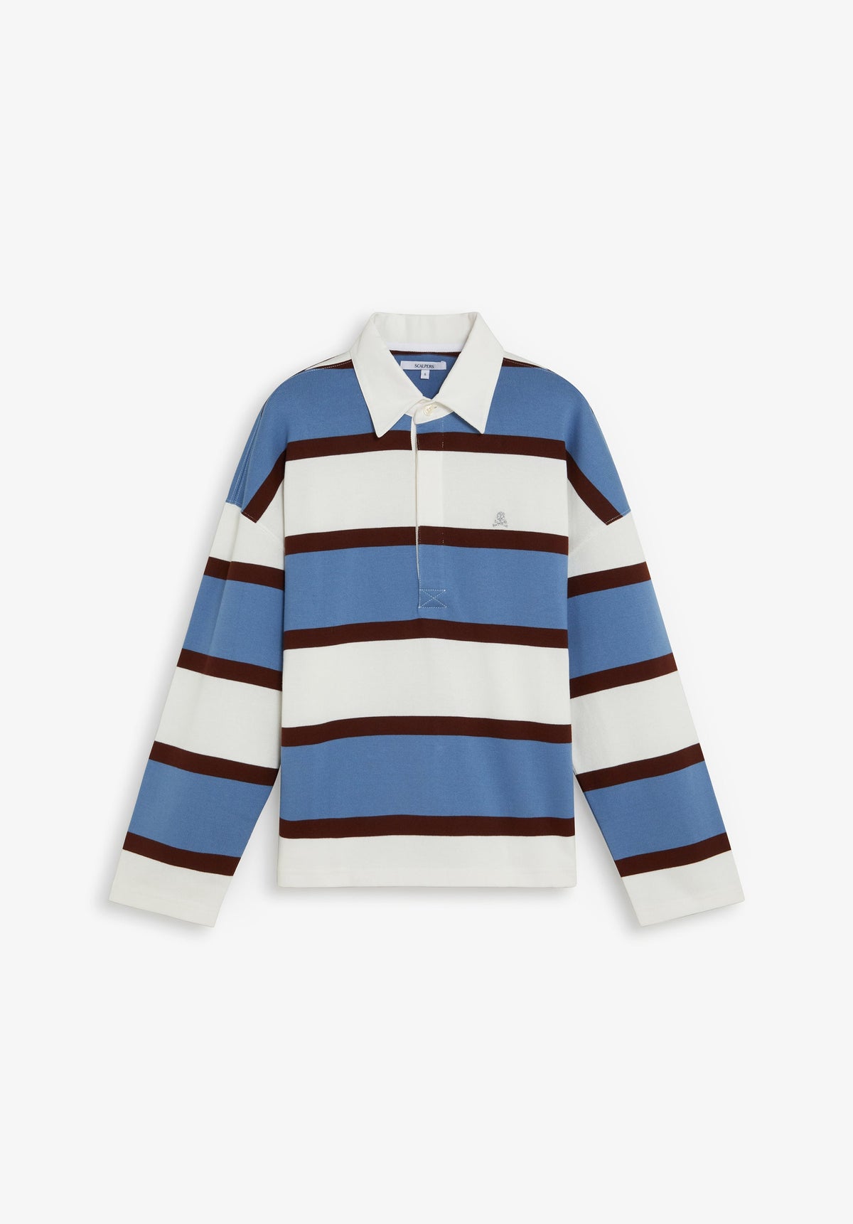 STRIPED POLO SWEATSHIRT