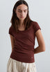 SIDE DRAPED T-SHIRT