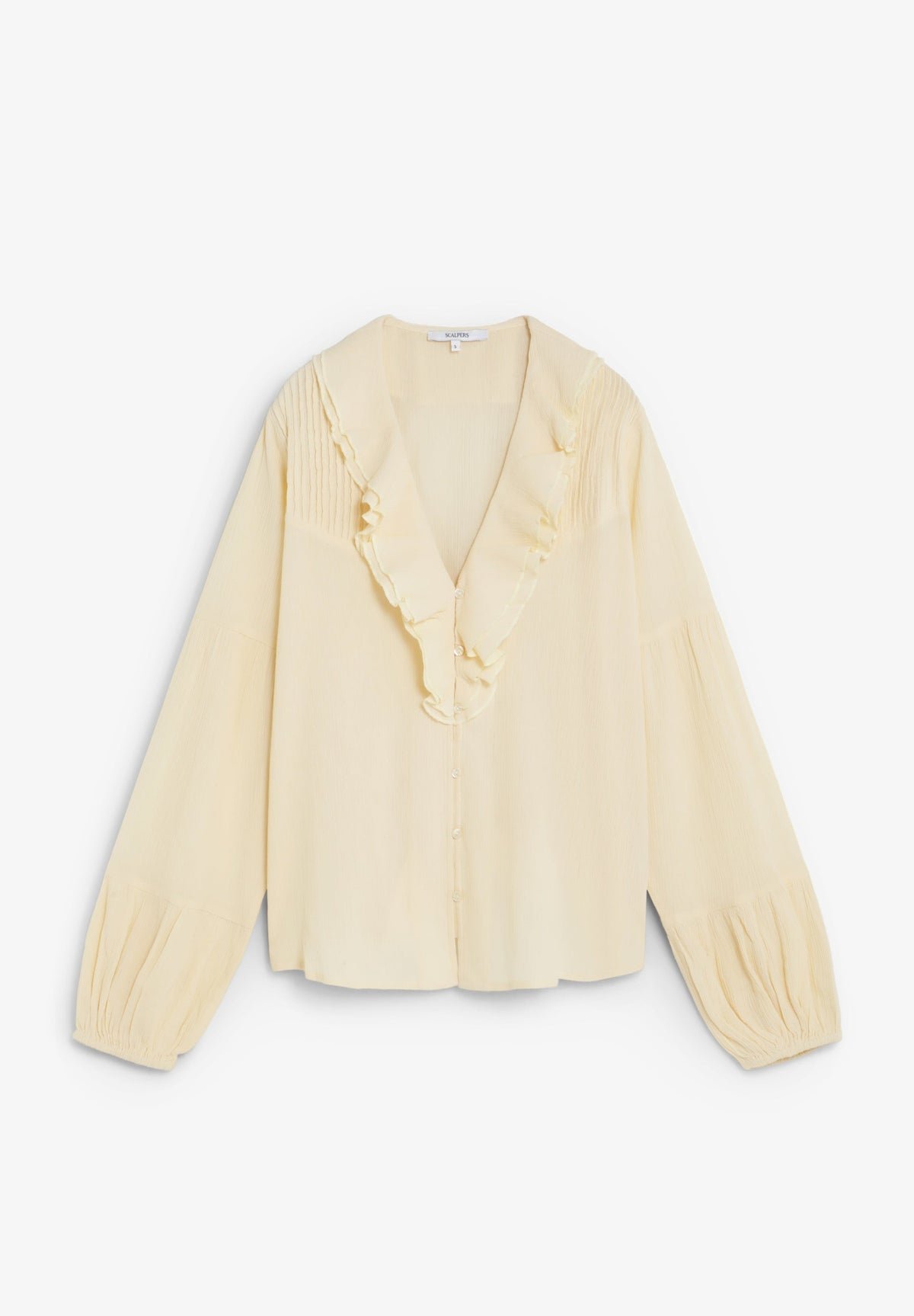 PLEATED RUFFLE SHIRT