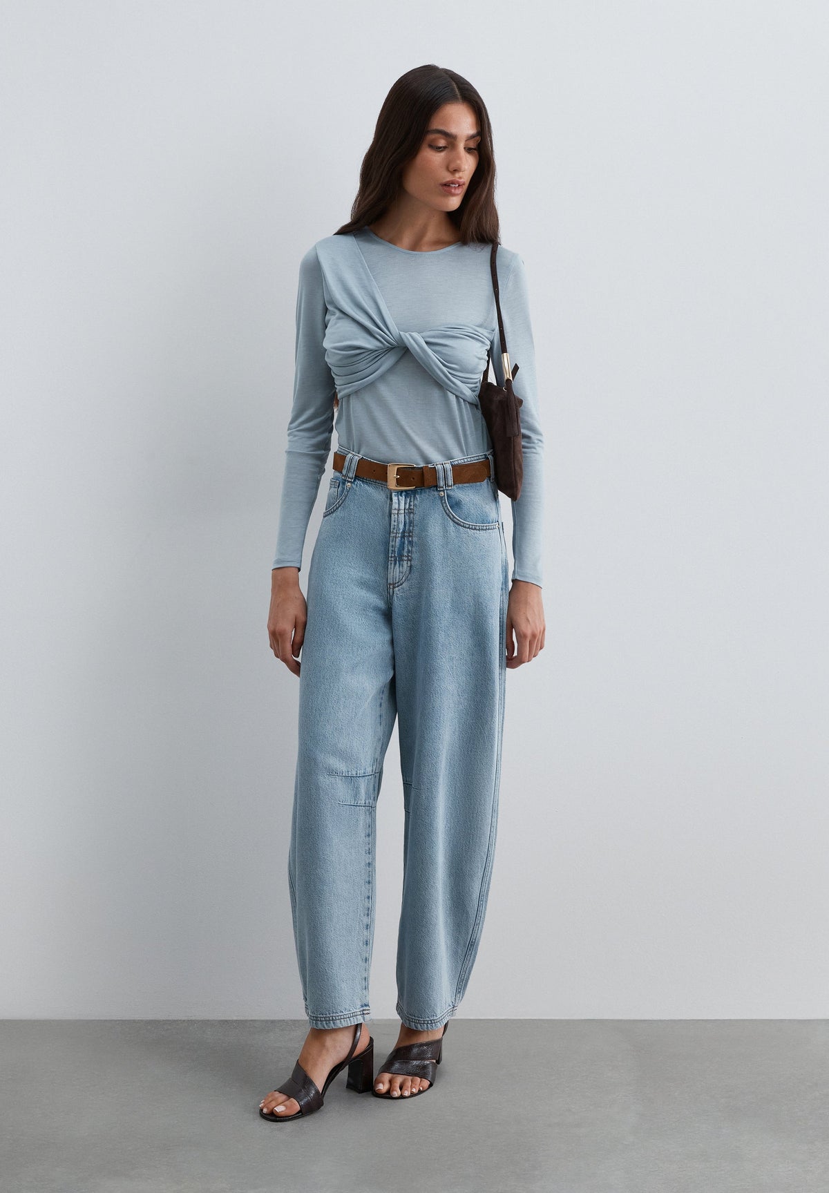 LYOCELL T-SHIRT WITH KNOT