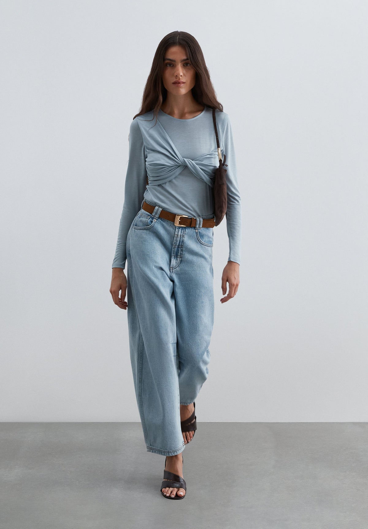 LYOCELL T-SHIRT WITH KNOT