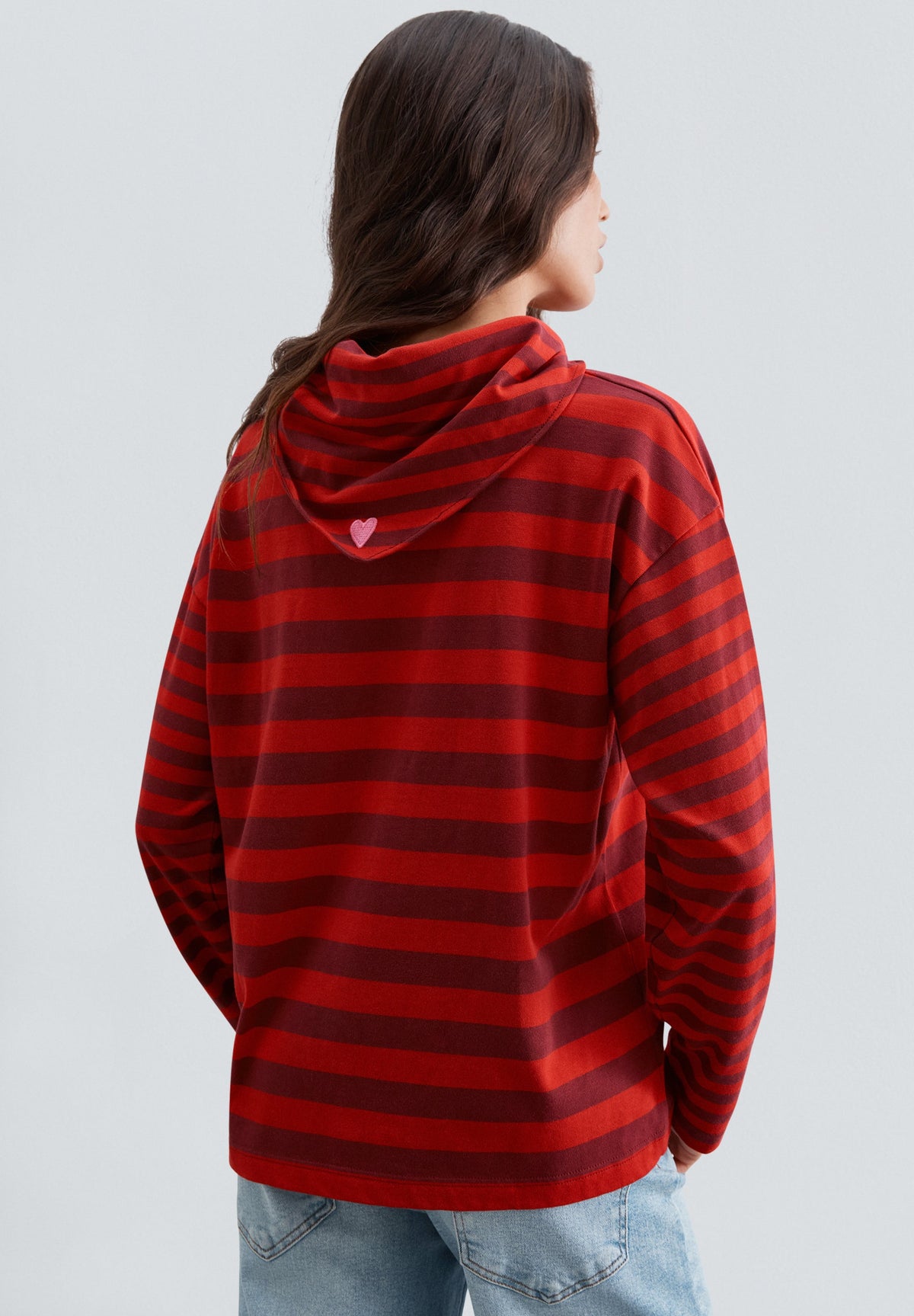 BASIC STRIPED T-SHIRT WITH COLLAR DETAIL