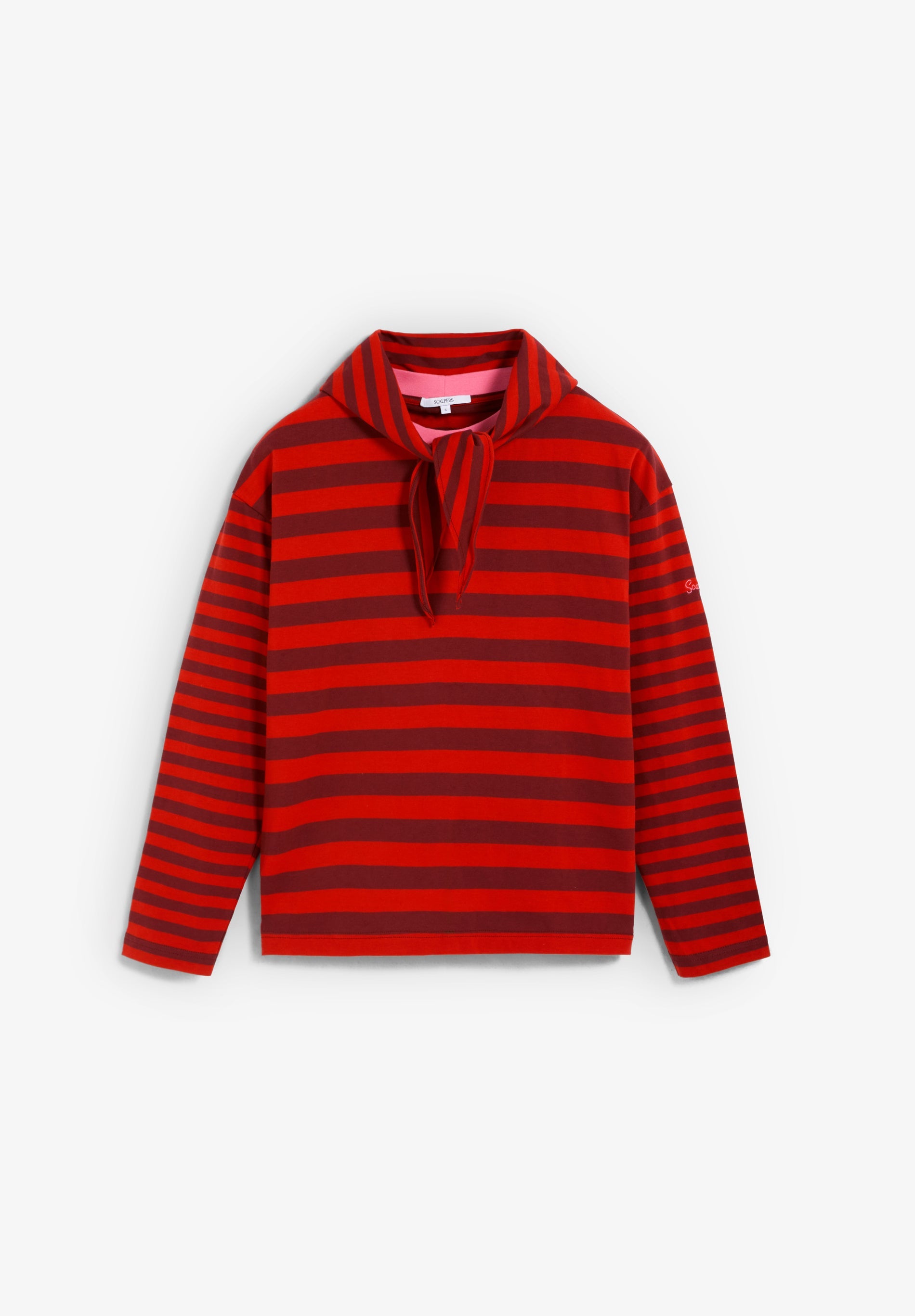 BASIC STRIPED T-SHIRT WITH COLLAR DETAIL