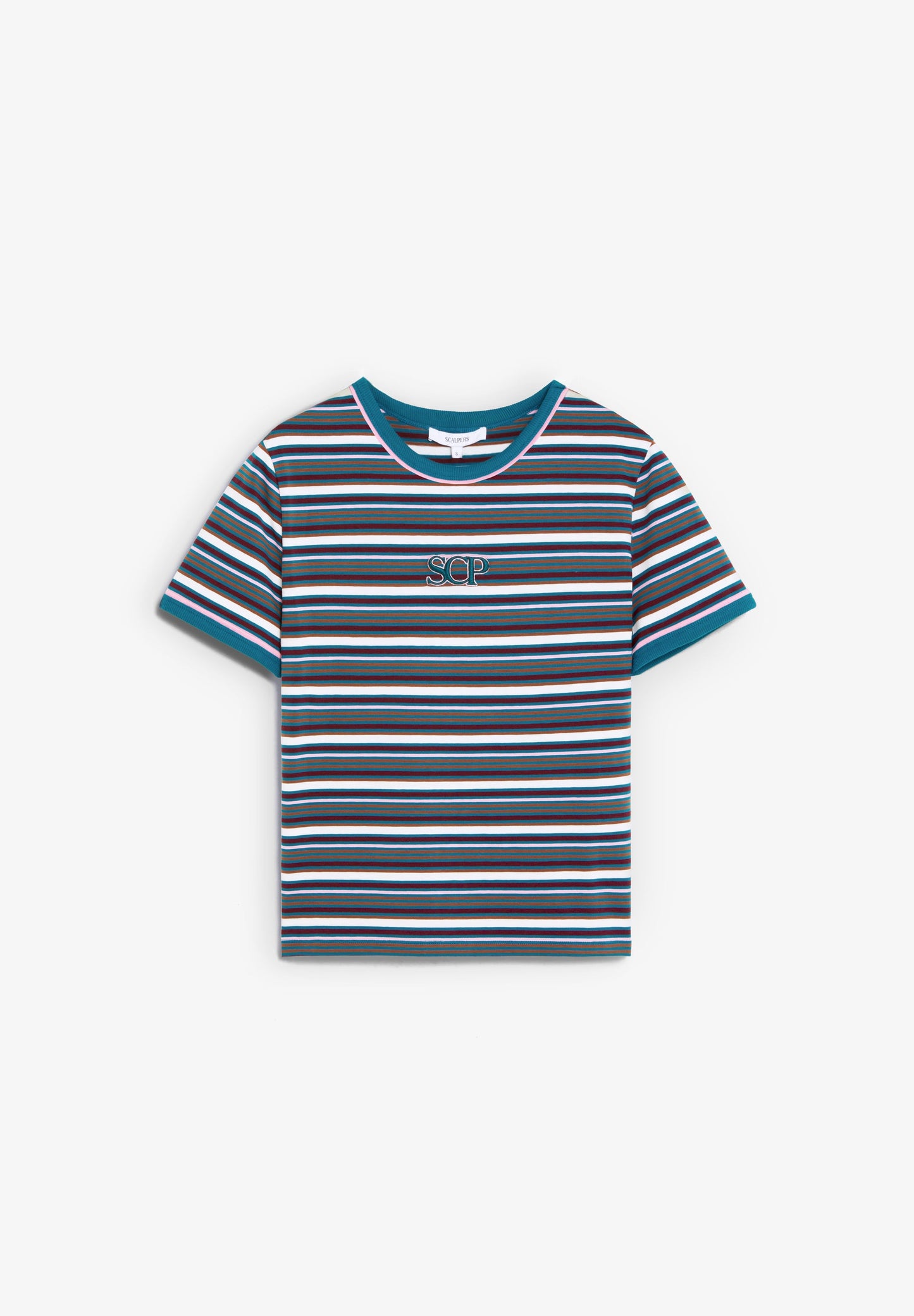 MULTICOLOURED STRIPED T-SHIRT