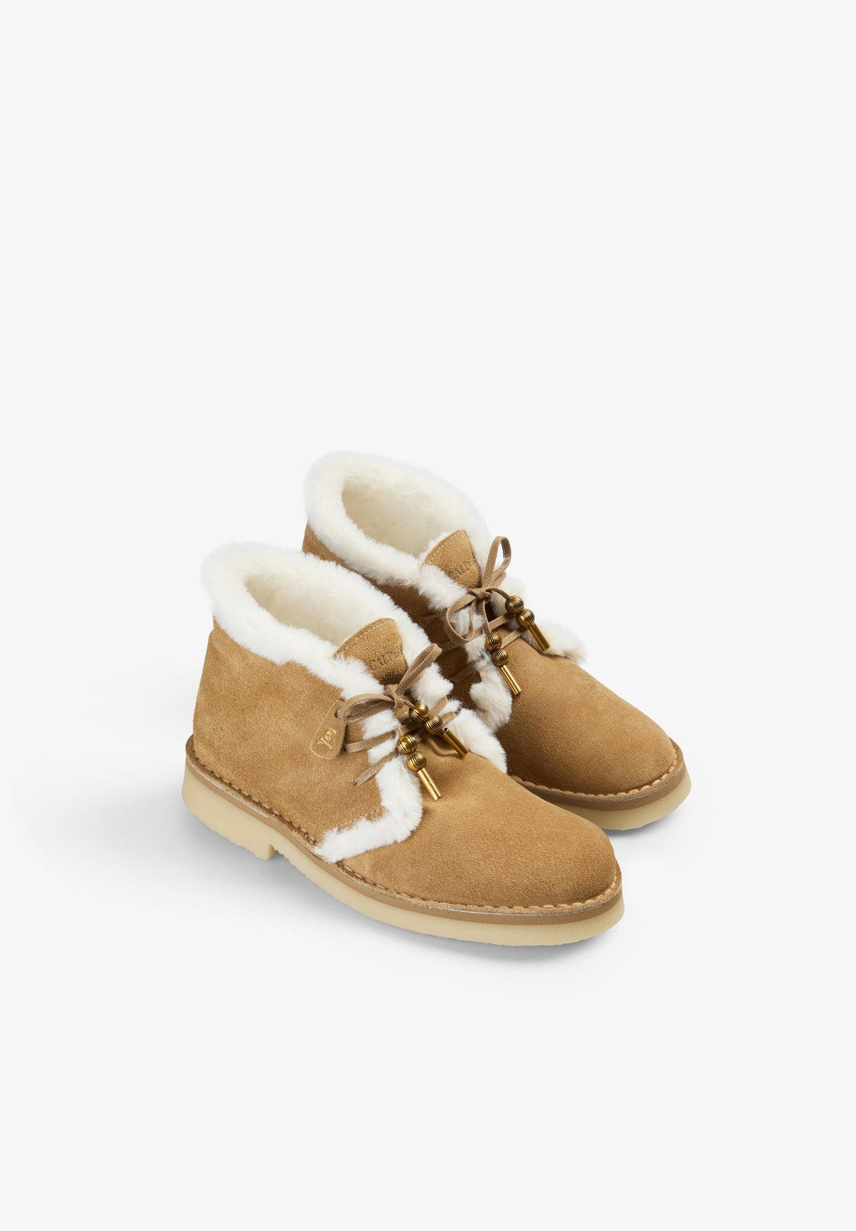 SUEDE LACE-UP ANKLE BOOTS