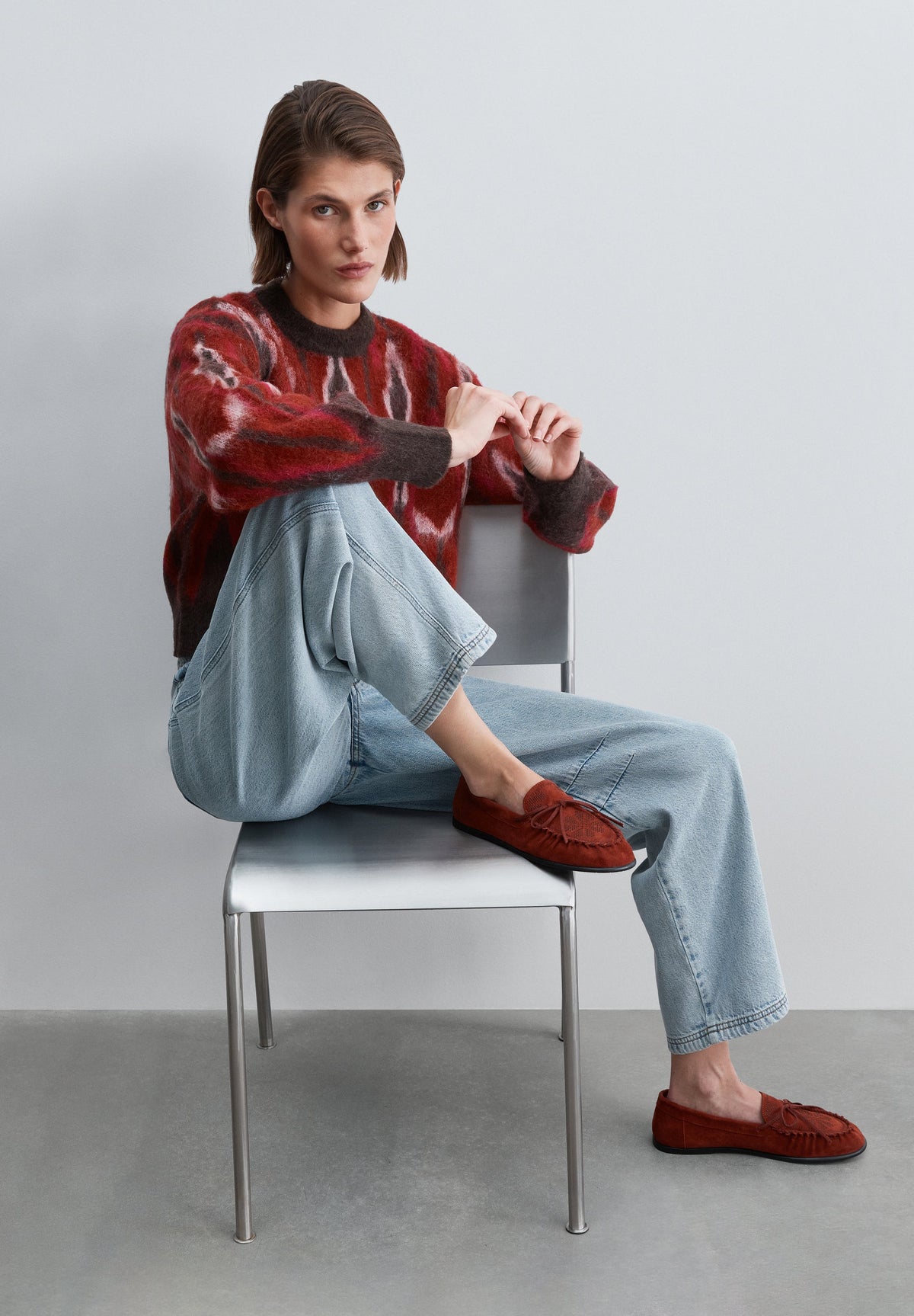 EMBROIDERED SUEDE LOAFERS