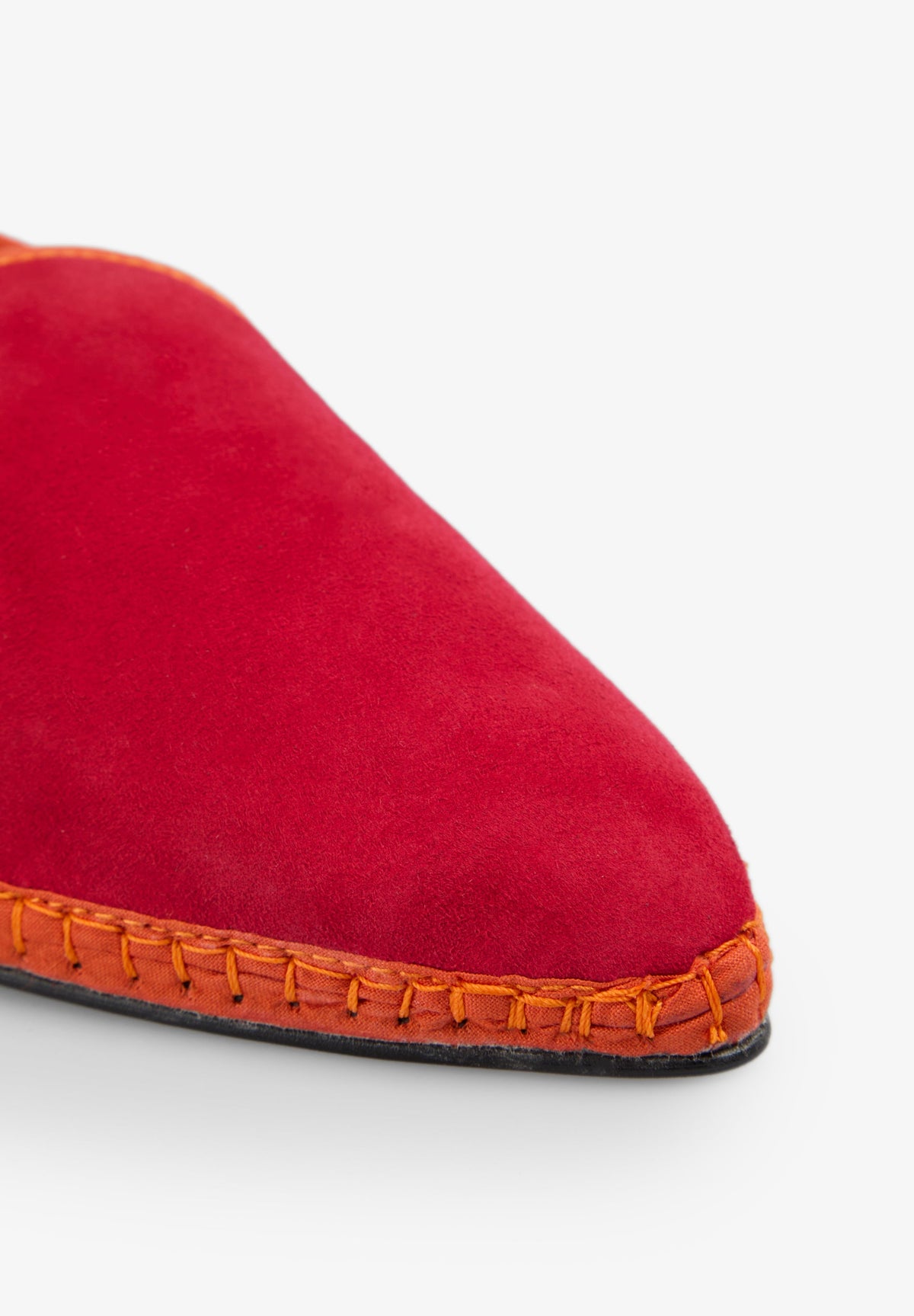 CONTRAST VELVET BALLET FLATS