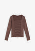 FRONT DRAPED T-SHIRT