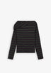 STRIPED RIBBED T-SHIRT
