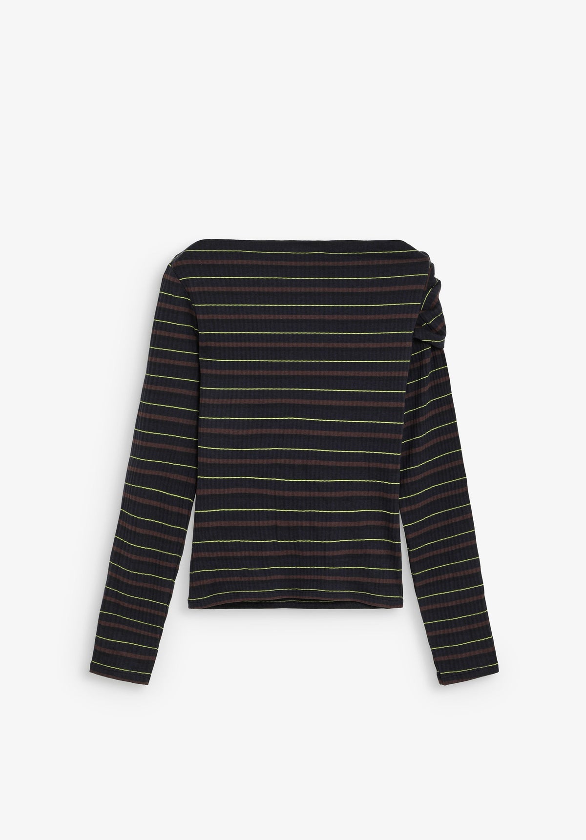 STRIPED RIBBED T-SHIRT