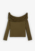 SCOFF SHOULDER LS TEE