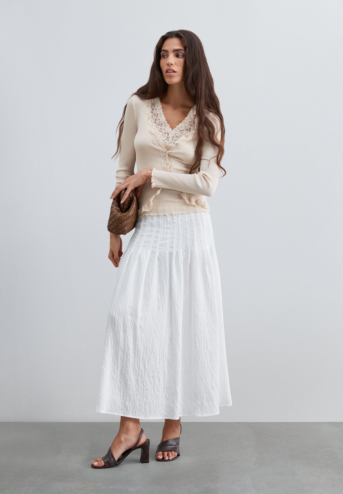 FLOWING STRIPED SKIRT