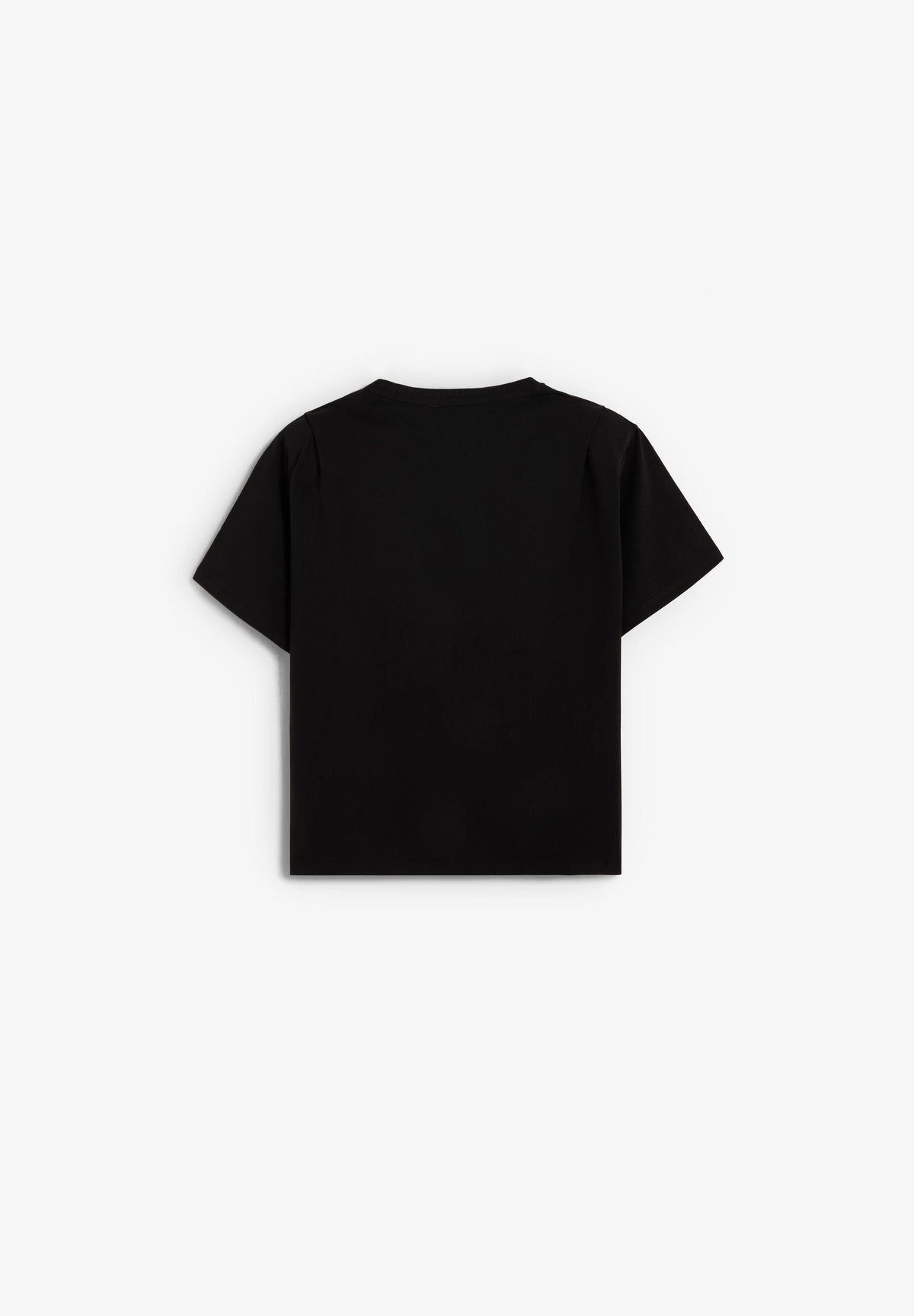 T-SHIRT WITH SHOULDER PADS AND EMBROIDERED DETAIL