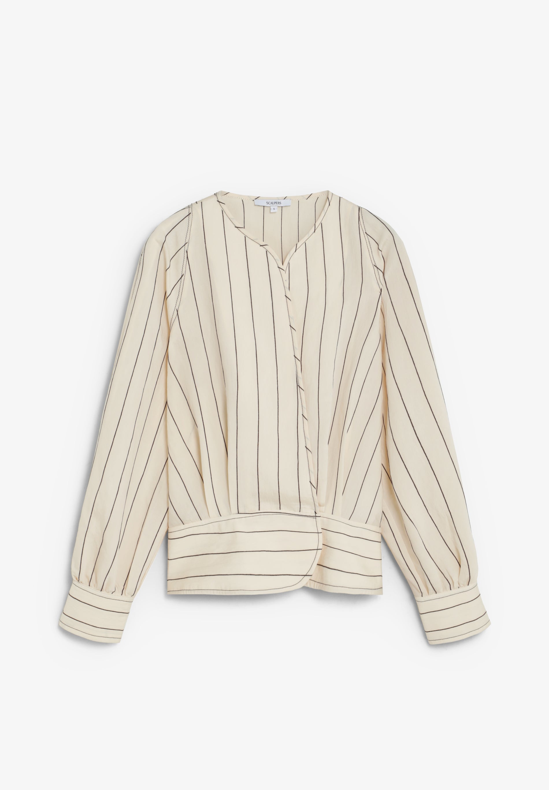 STRIPED WRAP SHIRT