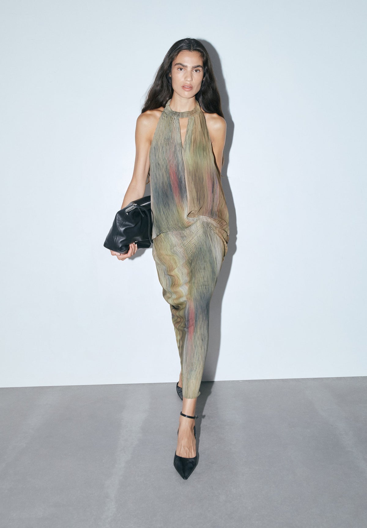 MULTICOLOURED PLEATED TOP