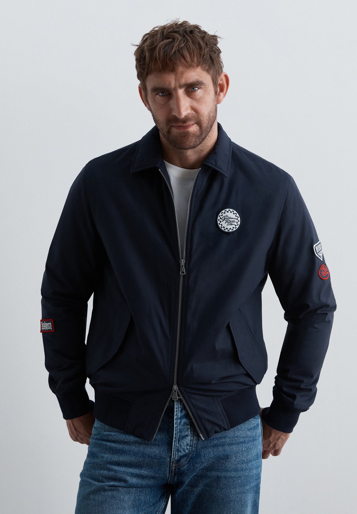 BOMBER JACKET WITH PATCHES