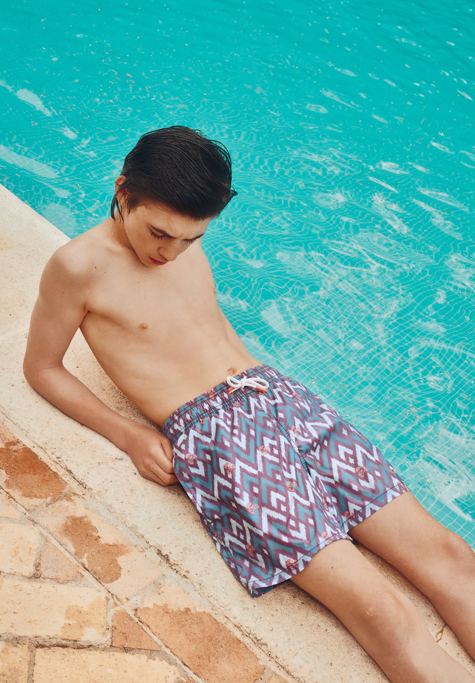 IKAT PRINT SWIMMING TRUNKS