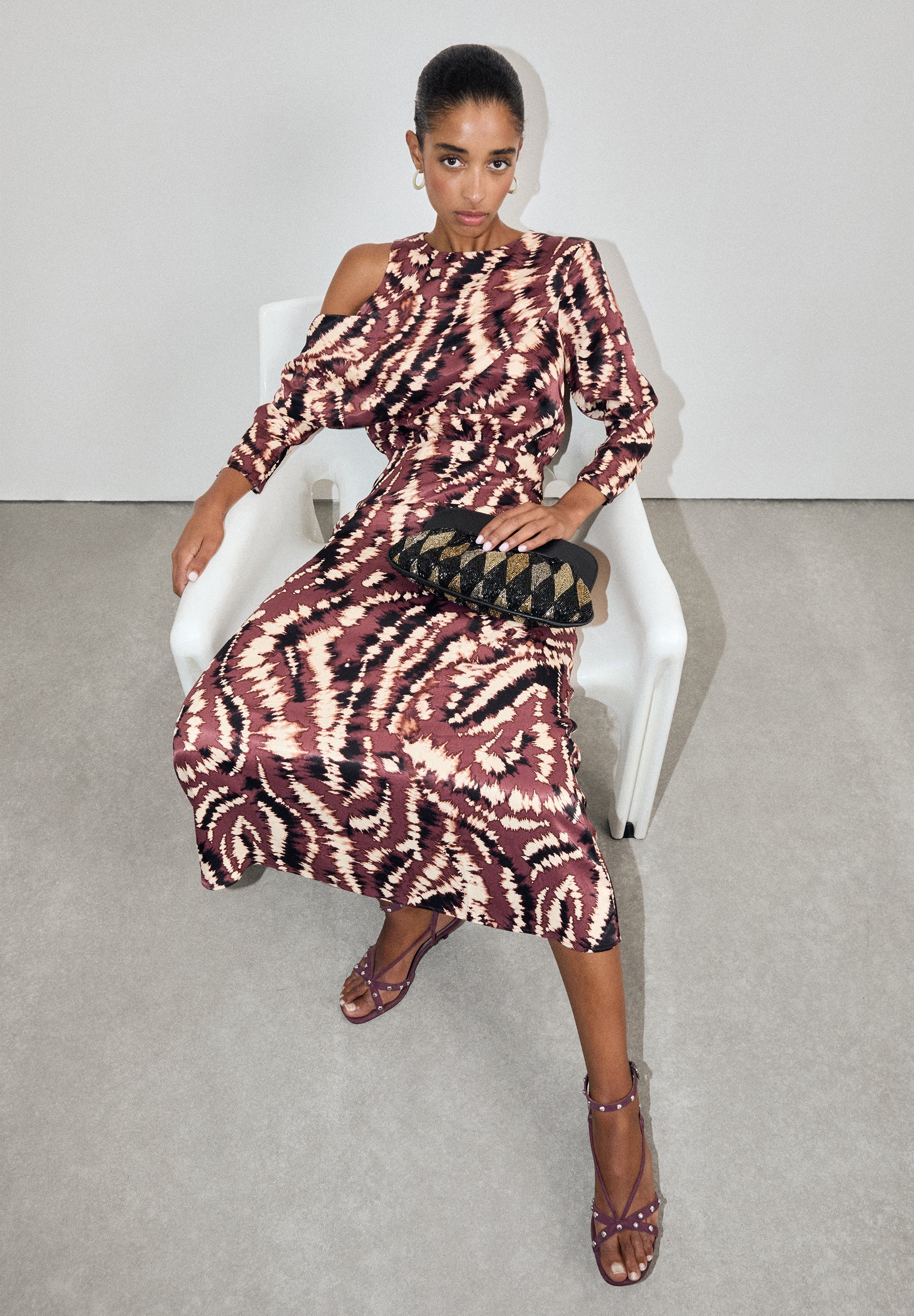 ASYMMETRISCHE JURK TIE-DYE