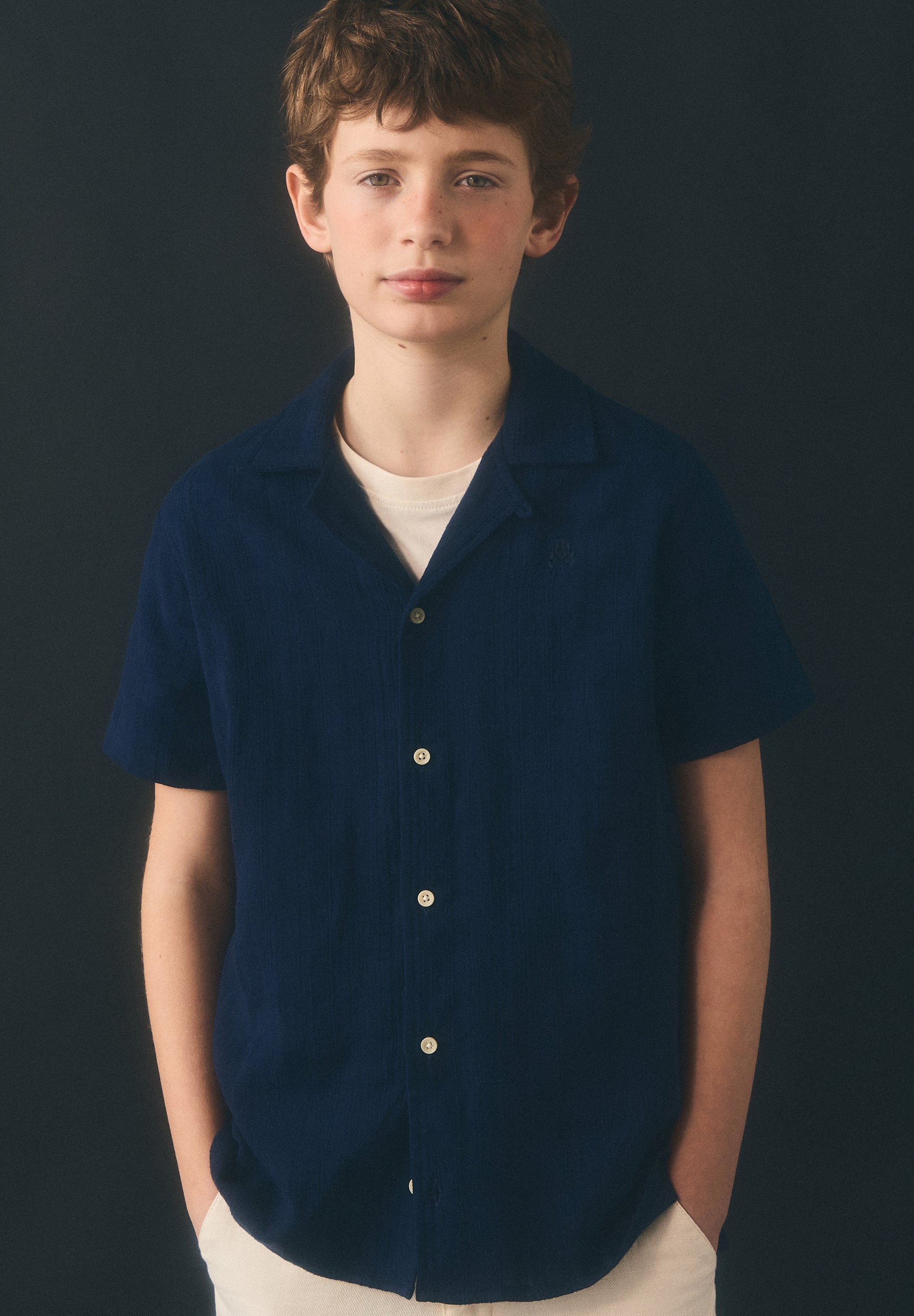 TEXTURED COTTON SHIRT