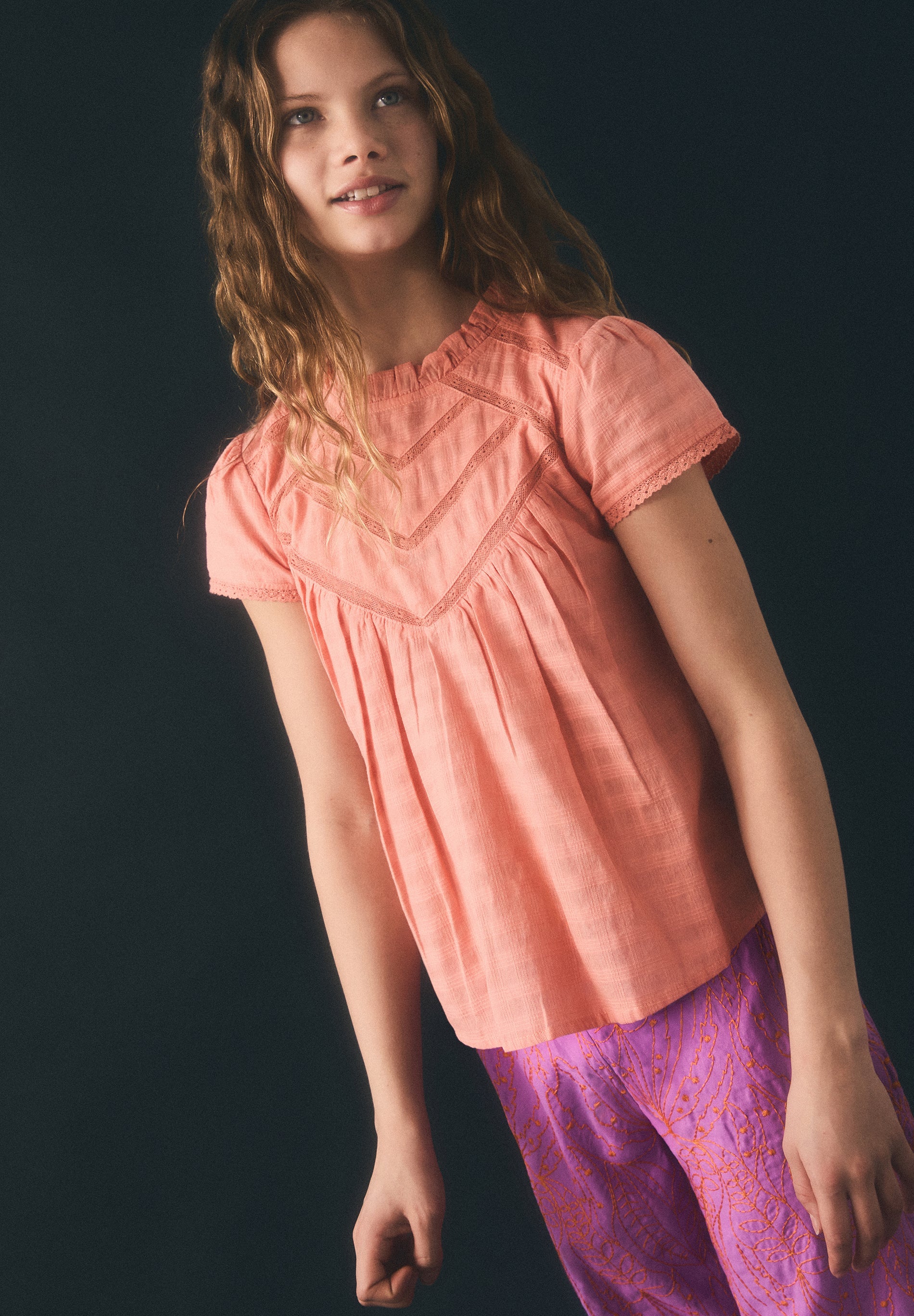 EMBROIDERED COTTON BLOUSE