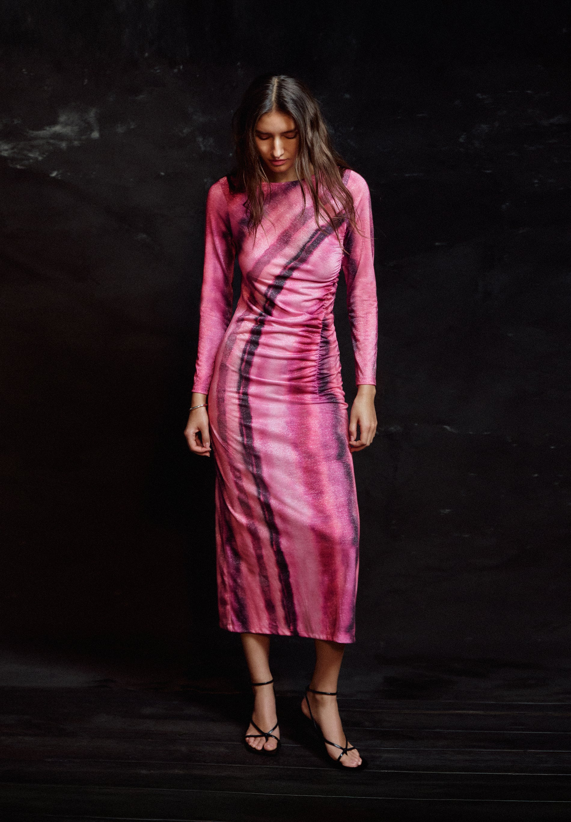 TIE-DYE LUREX DRESS
