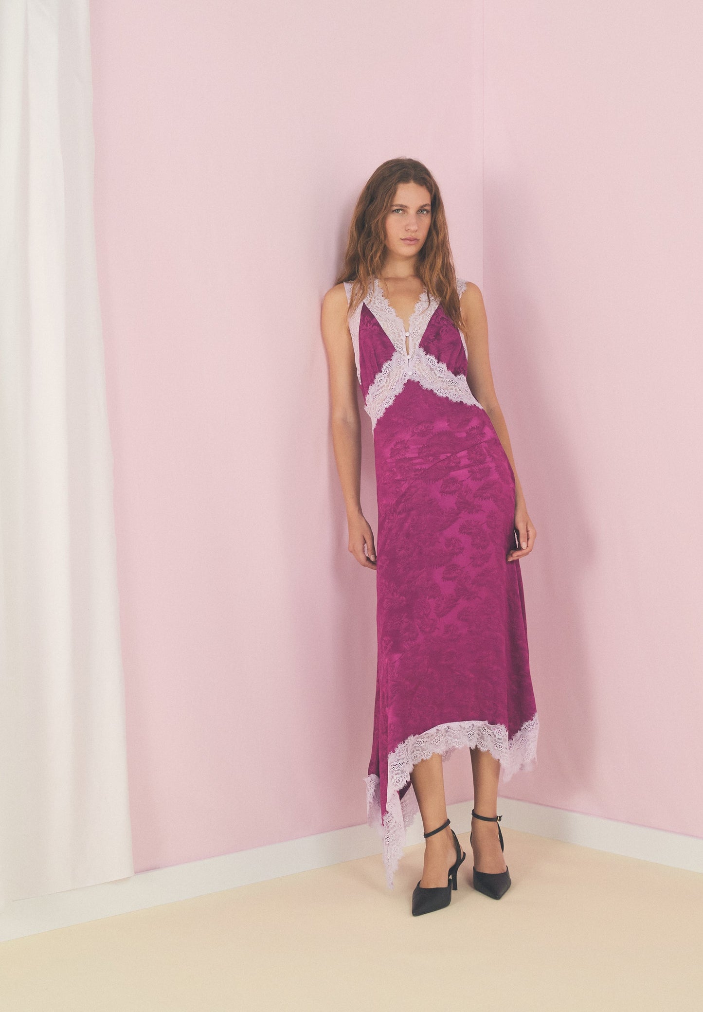 JACQUARD CAMISOLE DRESS