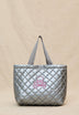 GEWATTEERDE METALLIC SHOPPER