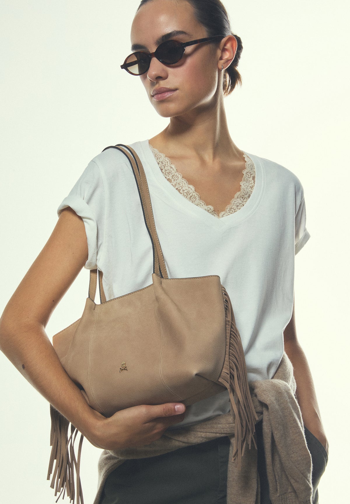FRINGED SHOULDER BAG