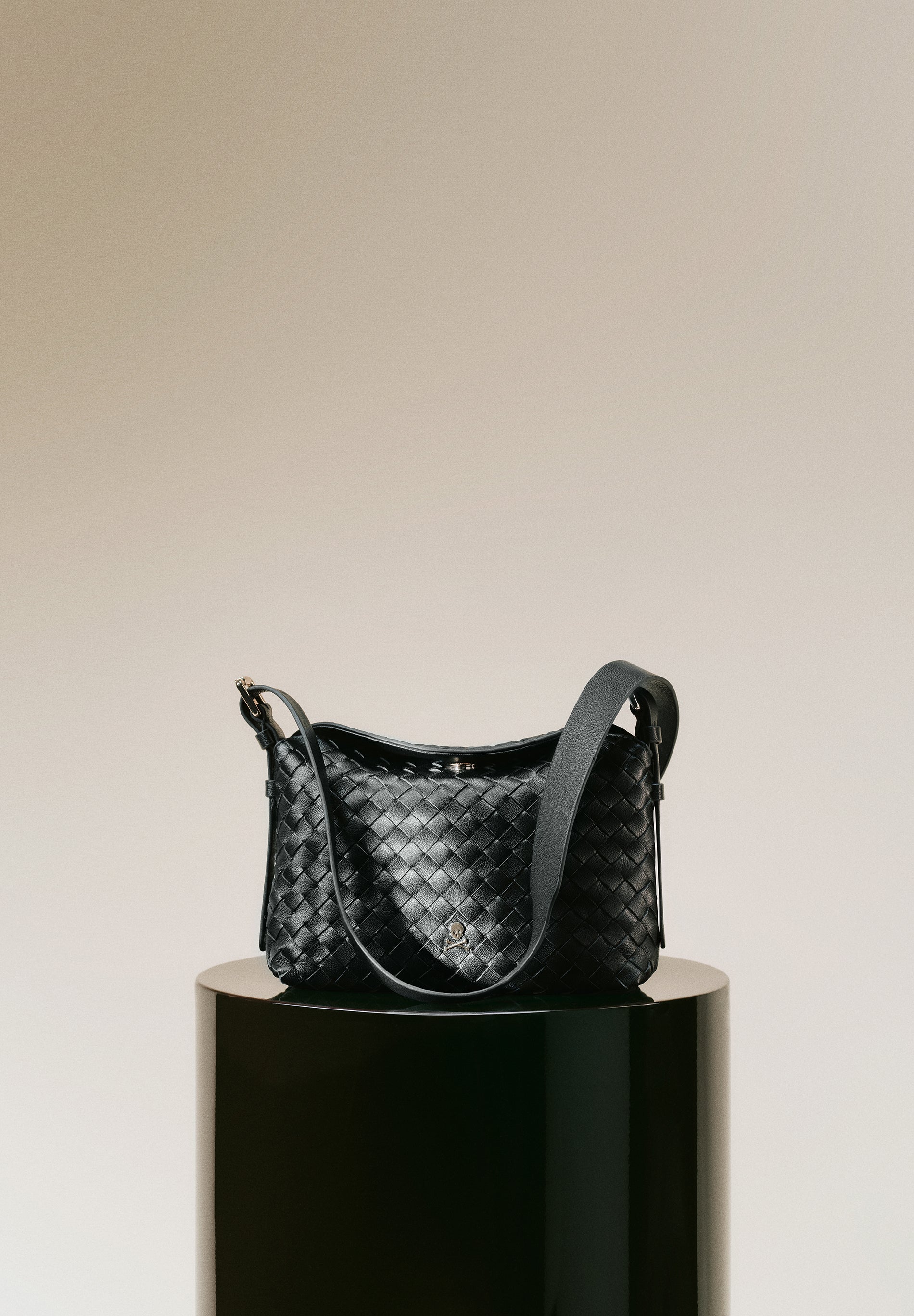 BRAIDED LEATHER CROSSBODY BAG