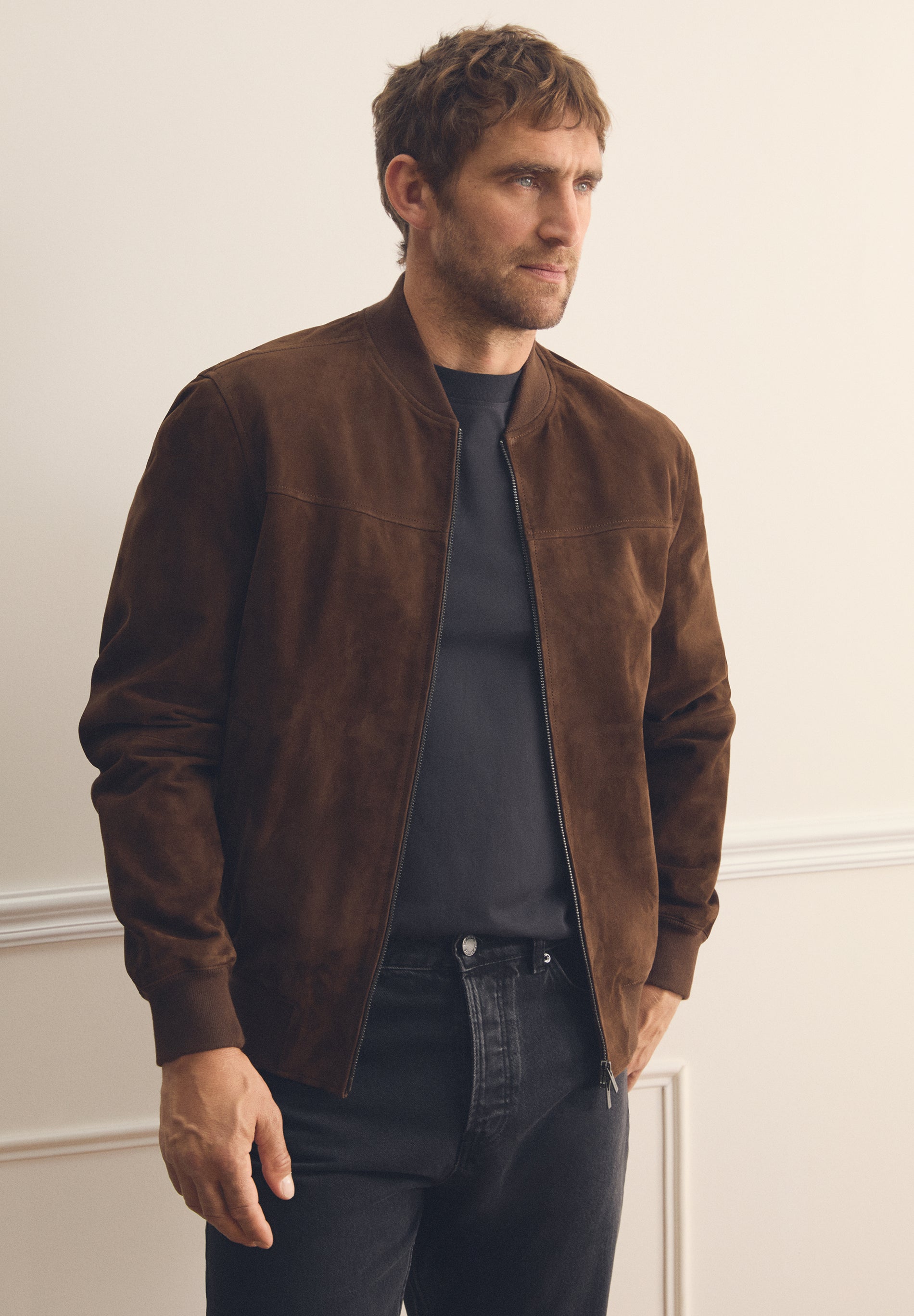 SUEDE BOMBER JACKET