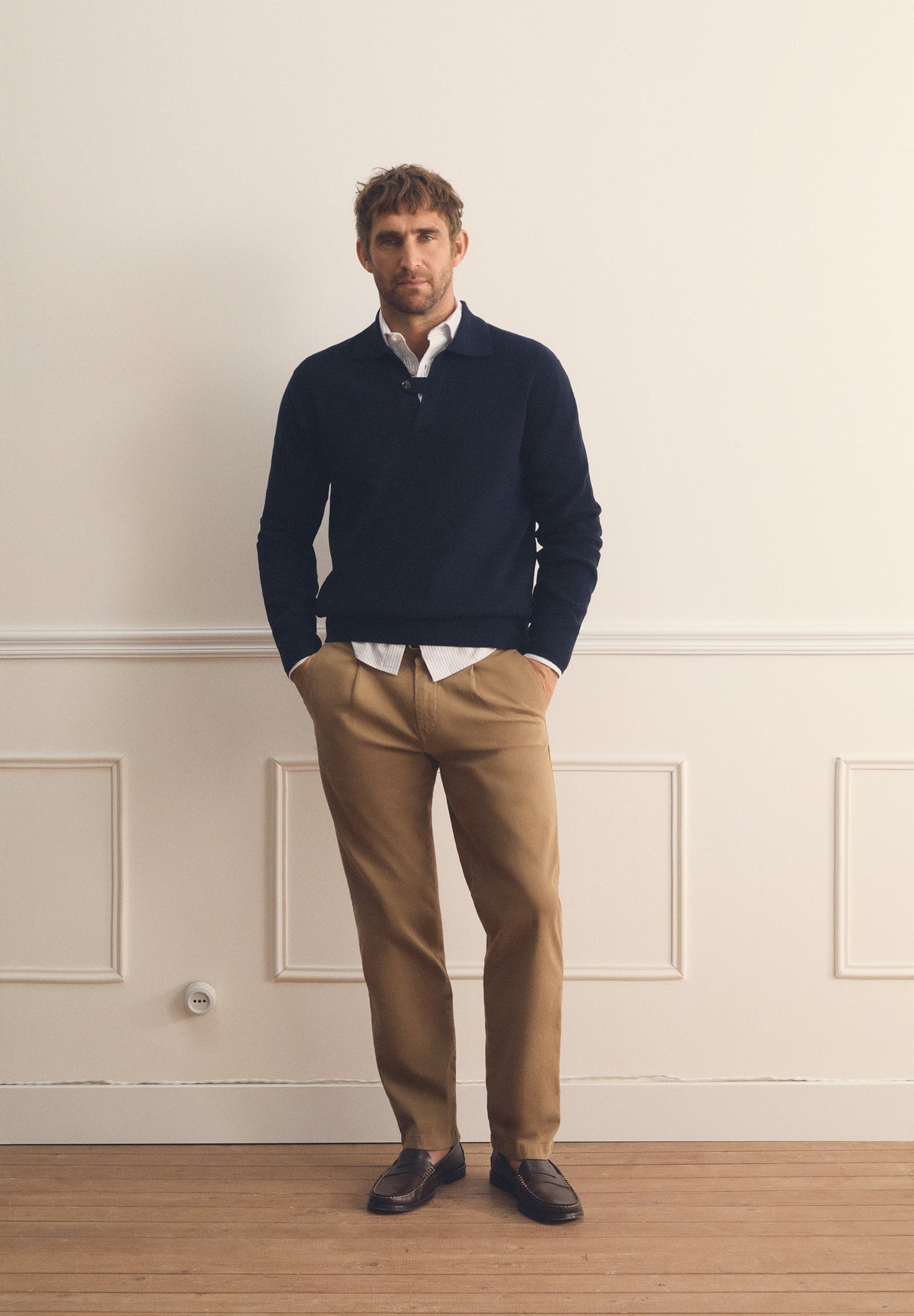 SWEATER WITH TRICOT COLLAR